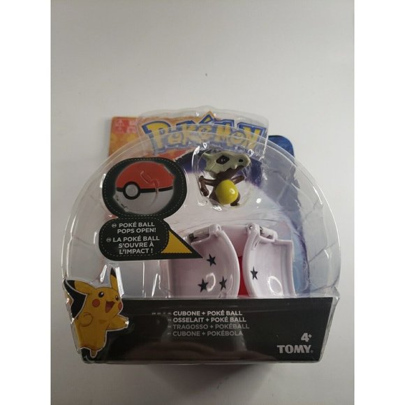 TOMY Pokemon Throw 'N' Pop Poke Ball with Collectible Cubone figure poke ball - Picture 1 of 2